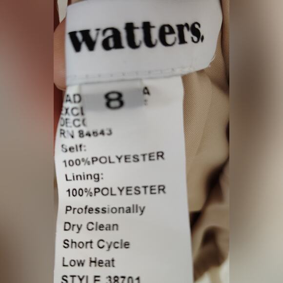 By Watters Jive 3D Floral Tulle Corset Ivory-Nude Mini Dress Size 8 - Picture 5 of 16